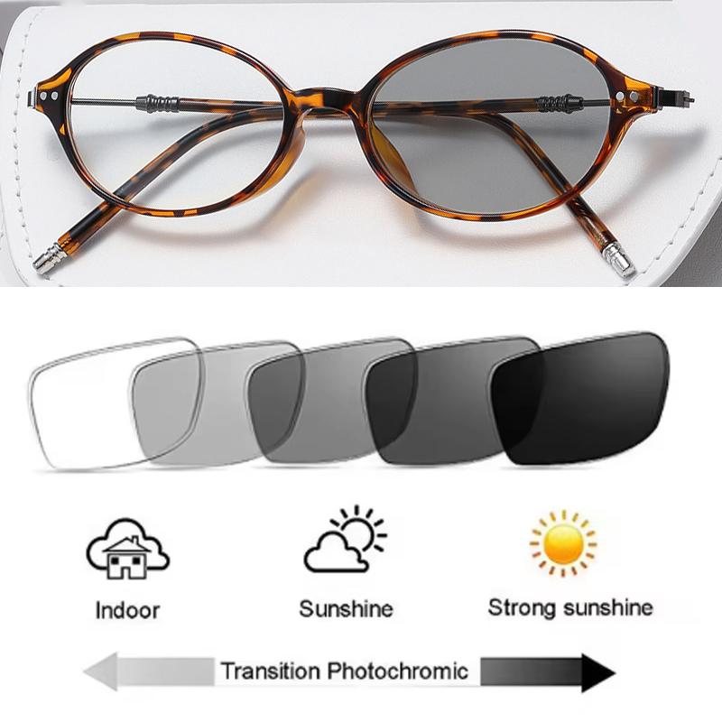 Xiaomi Women Vintage Oval Finished Photochromic Myopia Glasses Ready to Wear 0 to -4.00 Diopters Daily Eyewear 6165 FD3