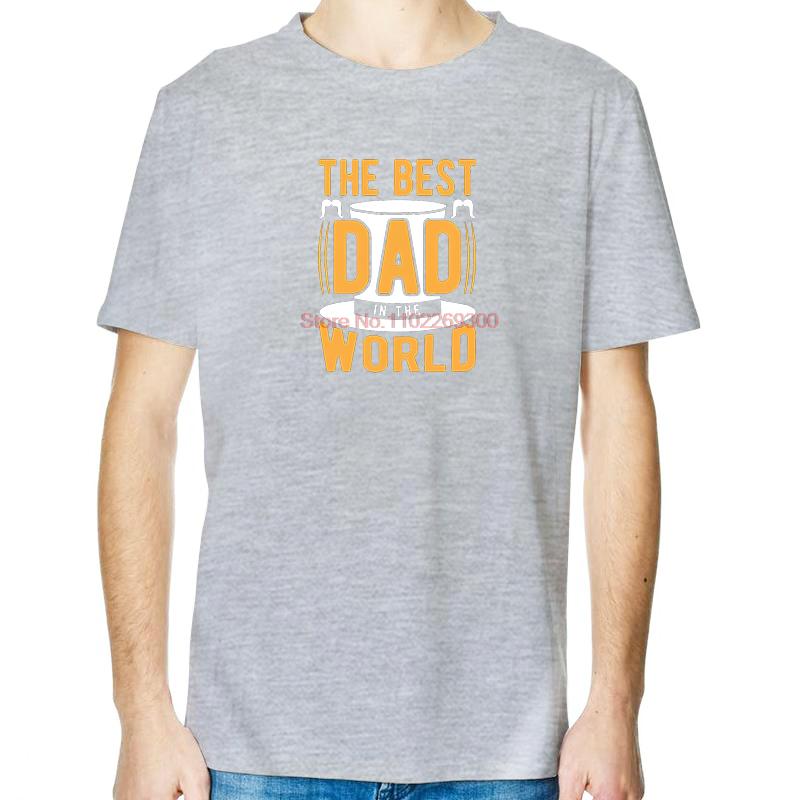 The Best Dad In The World Fashion Printed TShirt Funny Fathers Day Tops  TShirt New Arrival Goods Cotton Short Sleeve TShirt