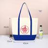 Multicolor Embroidered Canvas Bag: Foldable, Large Capacity Handheld & Shoulder Shopping Bag for Women