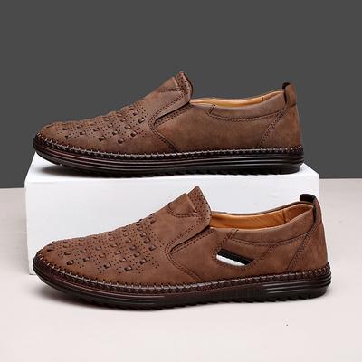 Mode Lässige Leder Herren Slipper Marke Lässig Formell Business Schuhe Hohe Qualität Italienisch Atmungsaktiv Rutschfest Bootsschuhe Übergröße 38-48