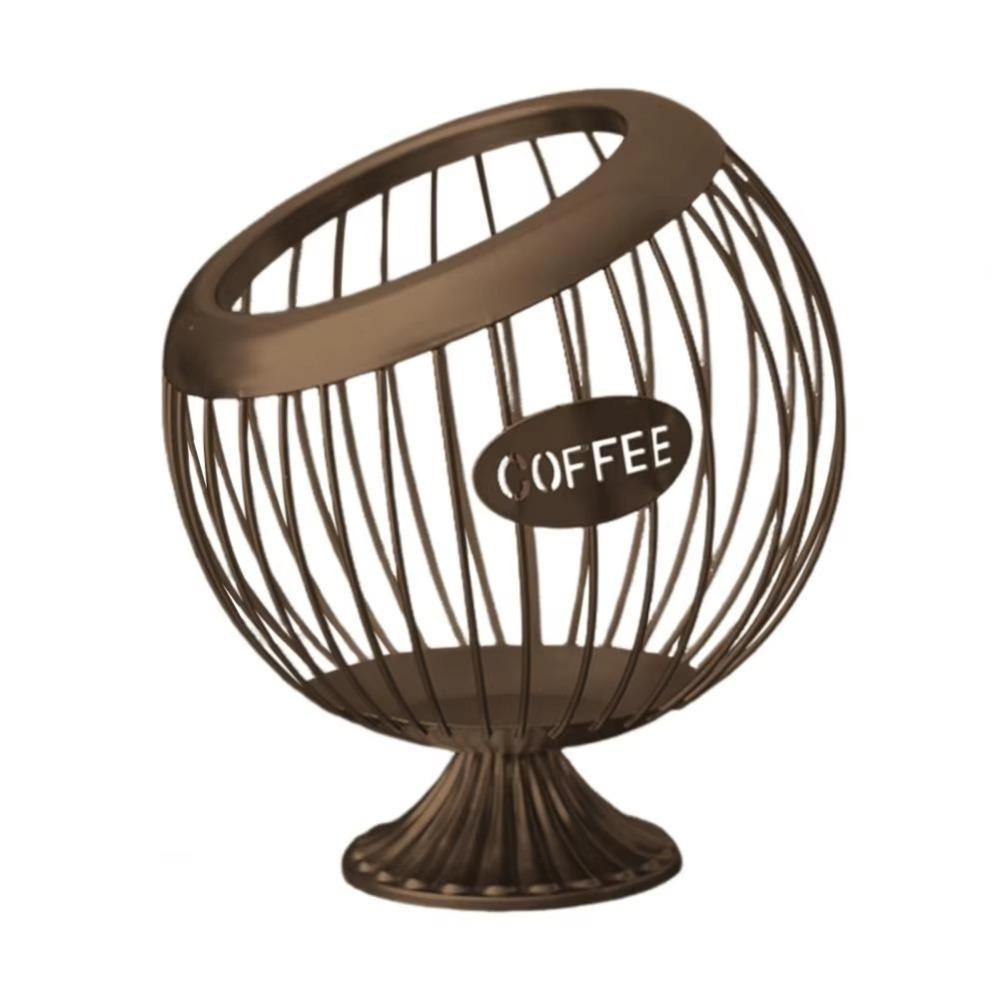 IJzeren Koffiepadhouder Grote Capaciteit Multifunctioneel Espresso Capsule Houder Container Snack Fruit Organizer