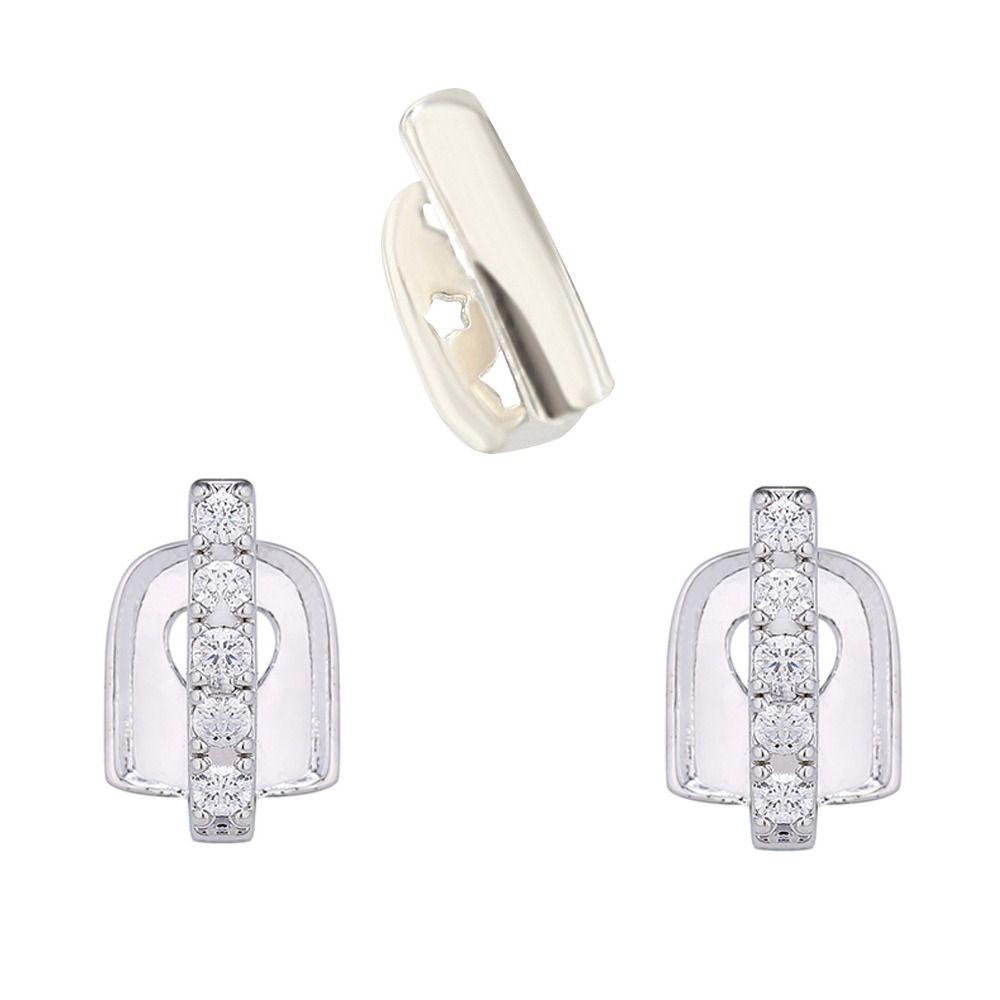 3/5Pcs Funny Rhinestone Teeth Caps Punk Single Dental Braces Hip Hop Teeth Grillz Rapper