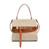 Large Capacity Lady Flap Handbag Fashion Vintage Korean Style Strap Shoulder Bag Cloth Niche Design Retro Bucket Bag Autumn