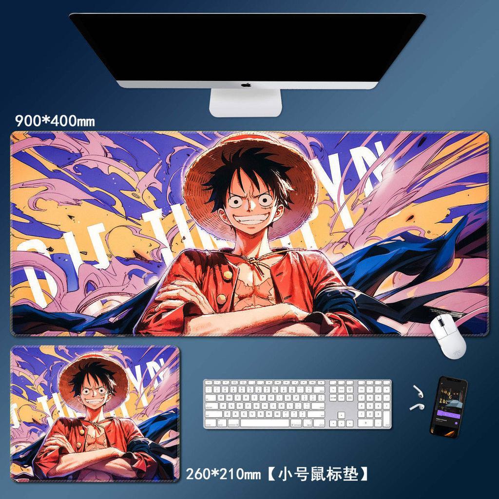 One Piece Monkey D Luffy Colorful Burst Anime Gaming Mouse Pad Large Desk Mat Anime Peripheral Table Pad