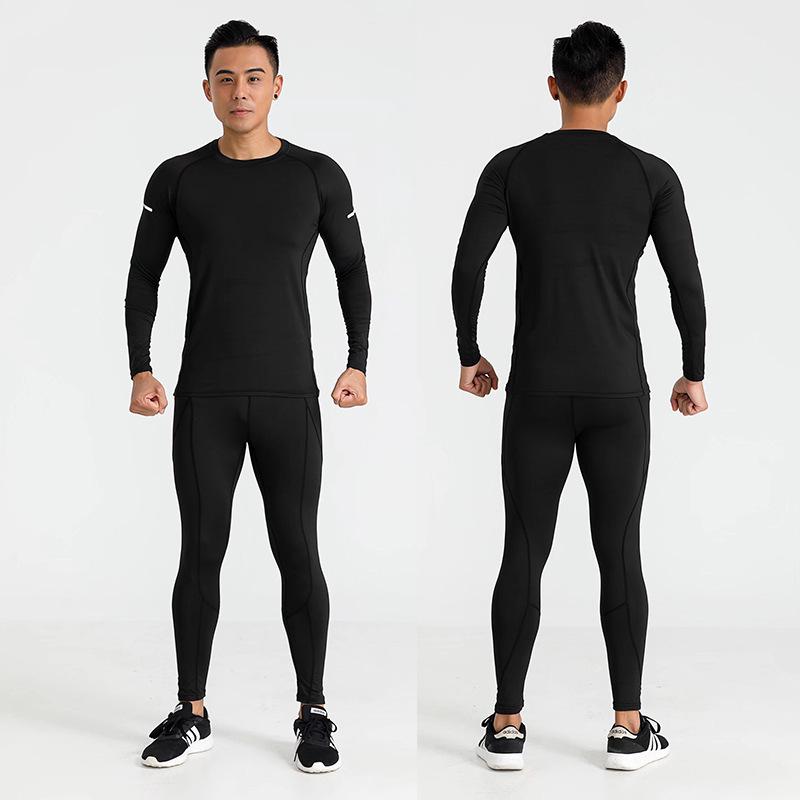 Men's & Kids' Quick-Dry Long Sleeve Sportswear Set for Spring & Autumn - Basketball & Football Fitness Base Layer