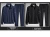 Men's 2024 Autumn Casual Dadwear: Plus Size Loose Cardigan Sweatshirt & Long Pants Two-Piece Sports Set