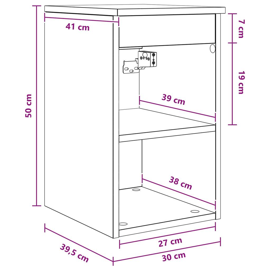 Bathroom Cabinet In between Concrete Grey 30 x 35 x 50 cm