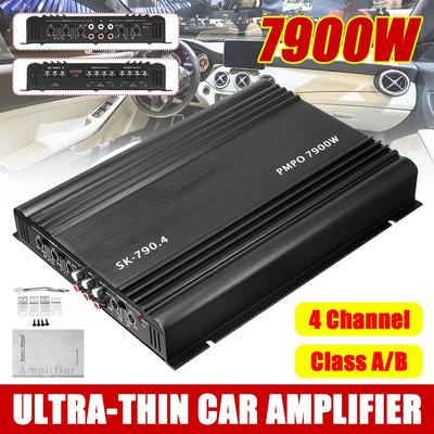 12V 7900W Car Amplifier Multichannel Powerful Car Audio Subwoofer Aluminum Alloy Vehicle Power Stereo Amp Sound