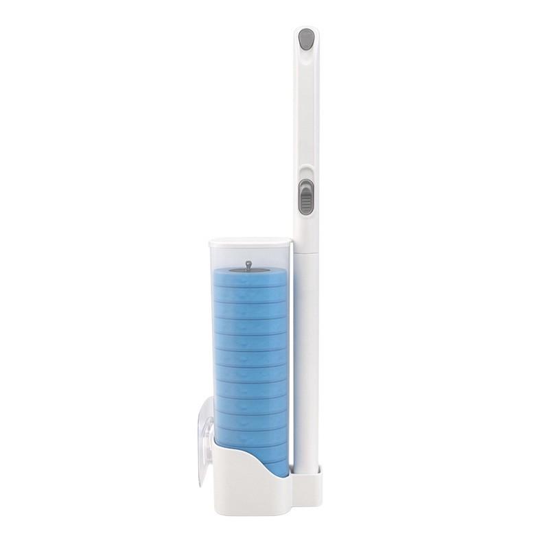 Disposable Toilet Brush With Replaceable Heads Wall-Mounted Bathroom Cleaning Tool Home Use