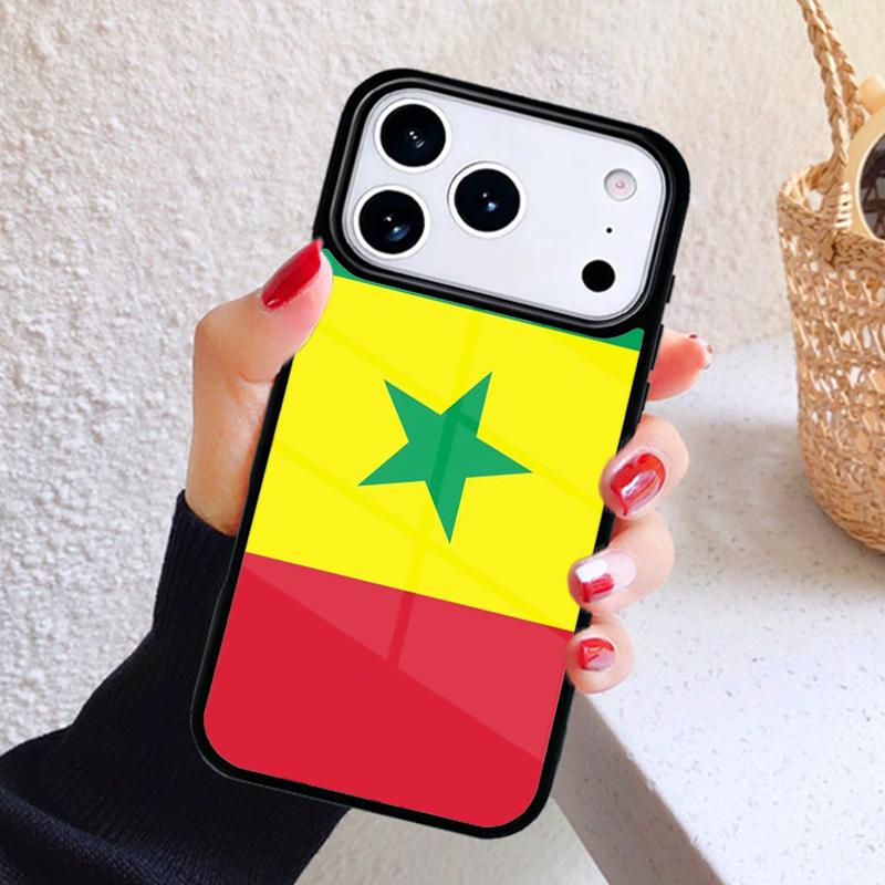 Senegal Flag Phone Case For iPhone 17 Air 16 15 14 13 12 11 Pro Max Plus