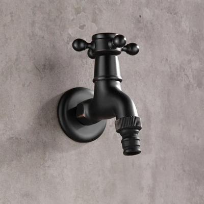 Badezimmer Ecke Waschmaschine Wasserhahn Schwarz Bronze Einzelkaltwasserhahn Außen Garten Wandmontiert Hahn für Waschbecken Wischbecken Wasserhähne