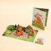 3D Bear Pop-Up Greeting Card - Cute Bear Paper Sculpture Card, Standing Decor, Birthday Gift