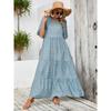 Boho Vacation Style Breathable Cotton Short Sleeve Floral Dress Plus Size Loose Long Dress Comfortable Lightweight Elegant Slimming Flattering Fit