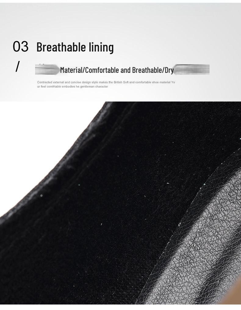 Spring 2025 Men's Casual Soft Sole Leather Loafers, Flat Heel, Slip-on, British Style