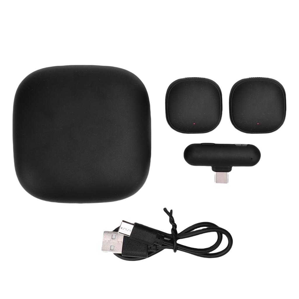 Wireless Lavalier Microphones 328ft Range AI Noise Reduction 2.4GHz Wireless Lapel Mics with Charging Case for Video