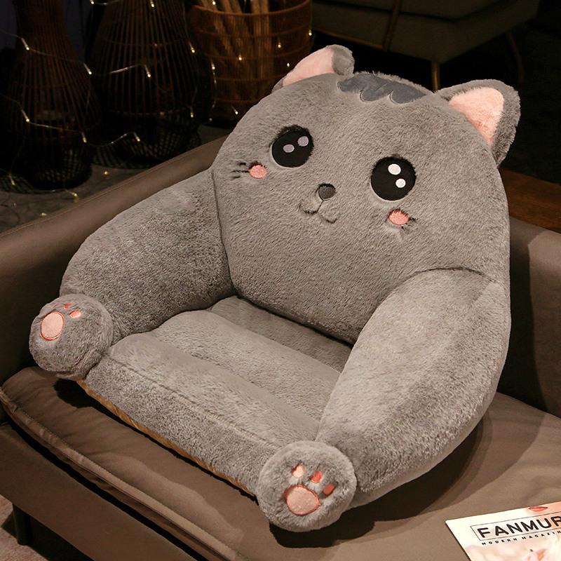 Cute Animal Rabbit Husky Semi-Surrounded Seat Cushion Office Seat Cushion Girls Bedroom Tatami Futon Cushion