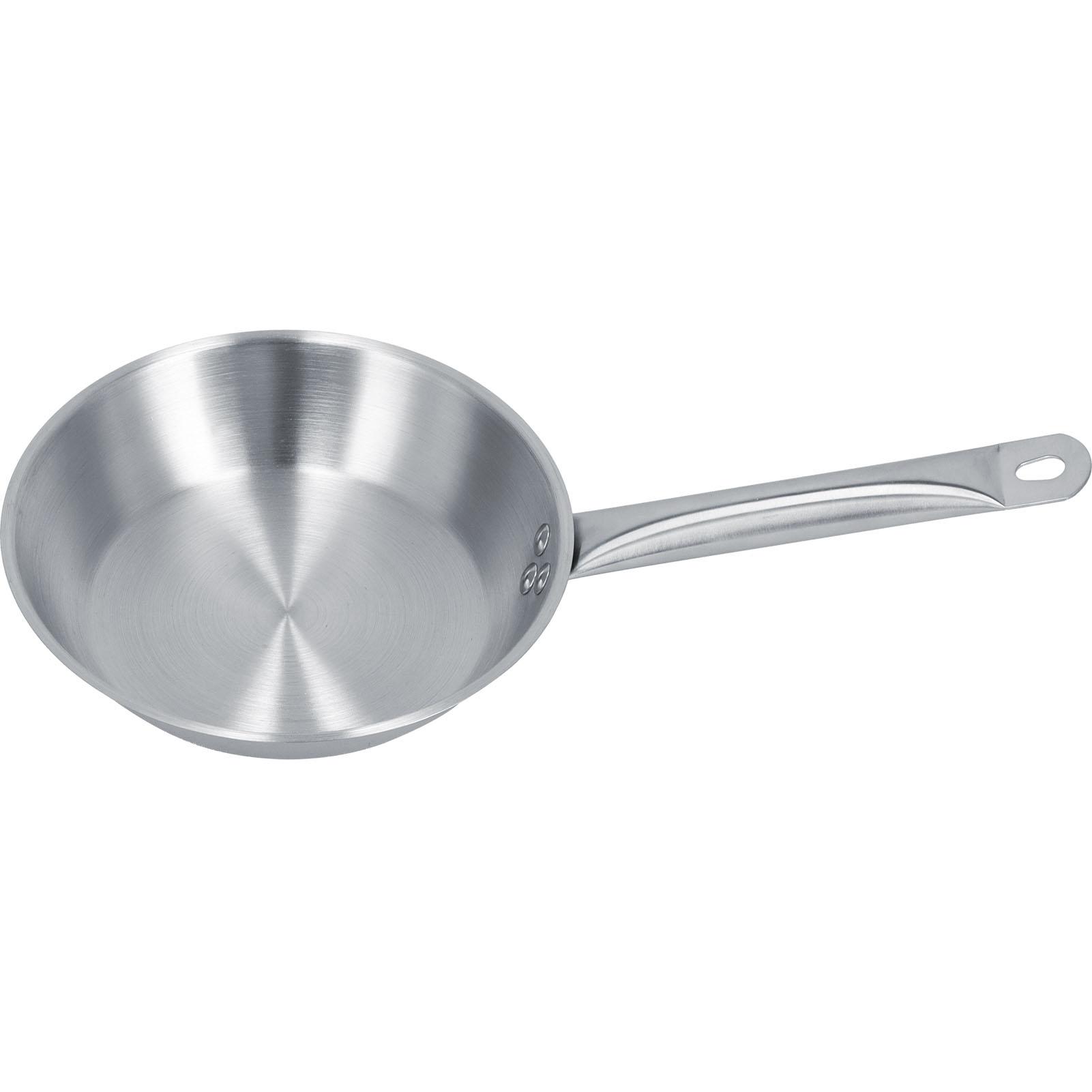 

Нержавіюча сталева сковорода з однією ручкою Смажена сковорода Посуд для домашньої індукційної плити 8.7x2.0 дюймів