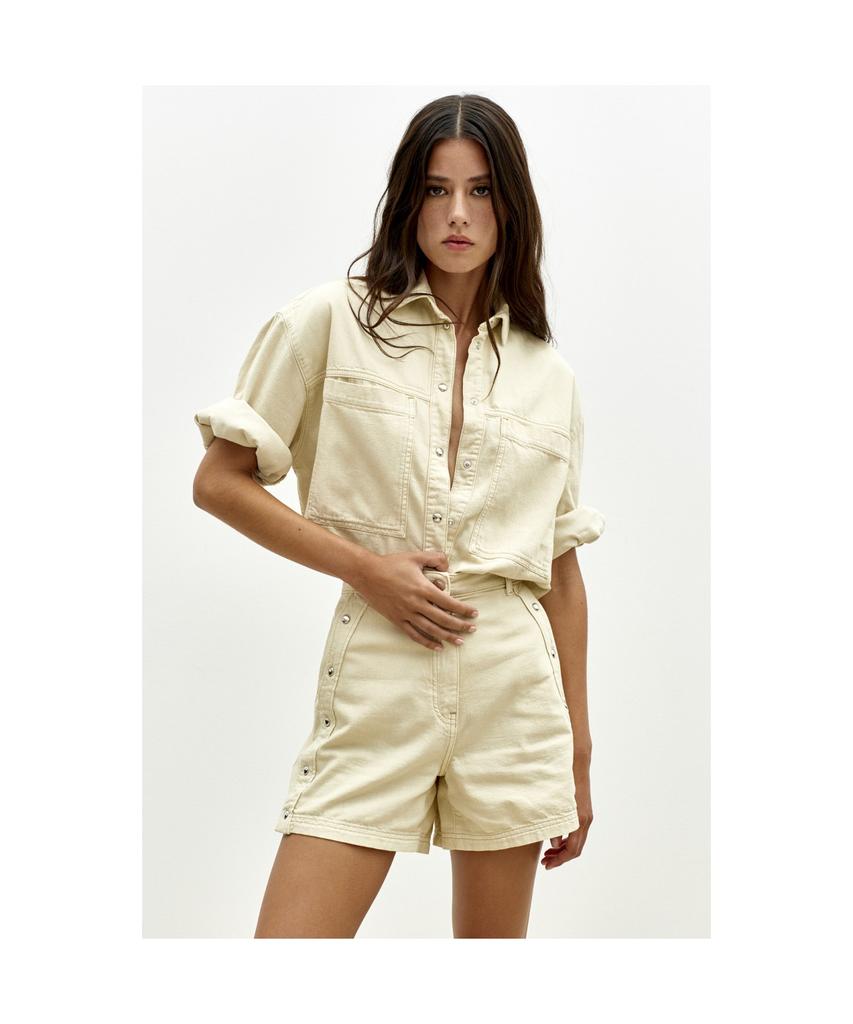 IROWOMEN Fayez Safari Button Shorts_Iopom25105Bex