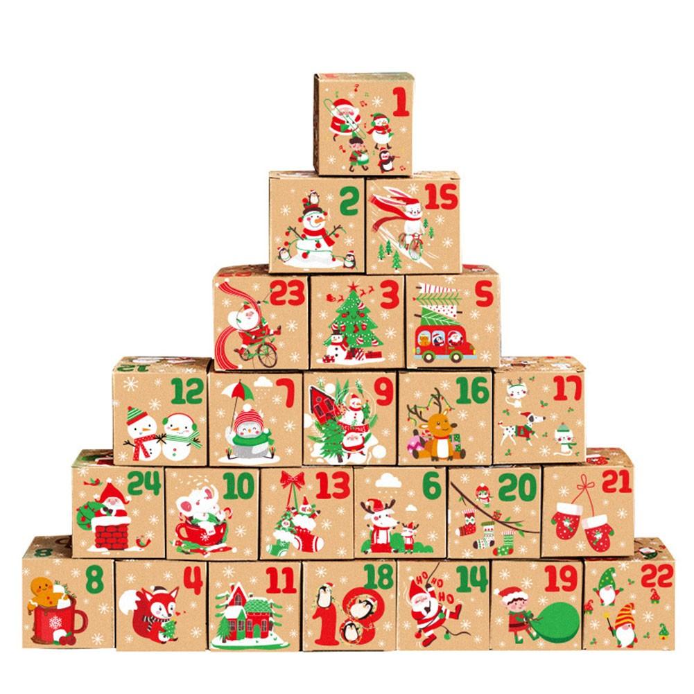 Charming Holiday Decor Advent Calendar Christmas Boxes Filling Boxes