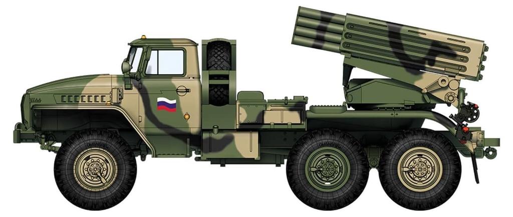 Hobby Boss 1/72 Fighting Vehicle Series Russian BM-21 Grad Self-Propelled Multiple Rocket Launcher, Late Model, 82932