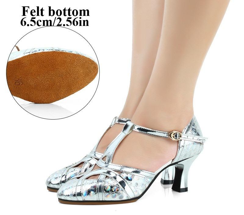 Zapatos de Baile Cuadrado Cotillón para Adultos con Tacón Alto y Suela Suave para Mujer Sandalias de Verano