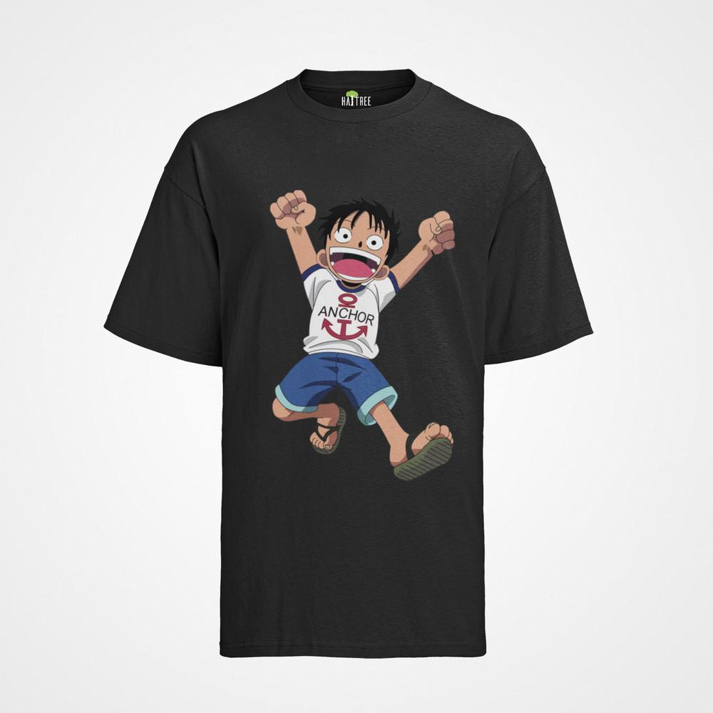 

One Piece Shirt Anime Ruffy Kind Luffy Pirat Strohhut Manga Marine Herren Bio L