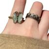 Middle Ages Layered Butterfly Ring with Vintage and Sophisticated Style, Small and Unique Flower-shaped Opening Finger Ring for Women.