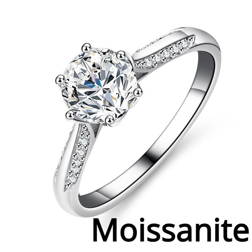 

Кольцо с бриллиантом из муассанита цвета D, свадебное предложение, кольцо из стерлингового серебра с шестью когтями, кольцо с бриллиантом из муассанита, женское изысканное ювелирное изделие, подарок 14