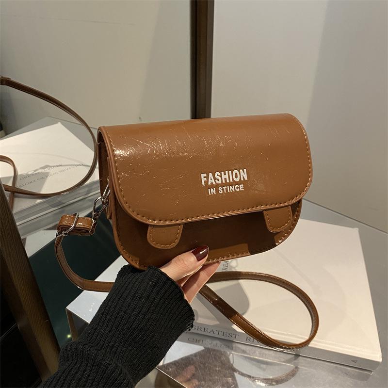 Handbag Bag Female Foreign Style 2025 New Model This Year Popular Niche Design Fashion Saddle Bag Shoulder Bag Messenger Bag