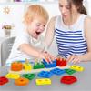 Montessori Wooden Children Toys Sorting Stacking Puzzle Learning Education Toys Color Shape Matching Wooden Toys Gift For Kids