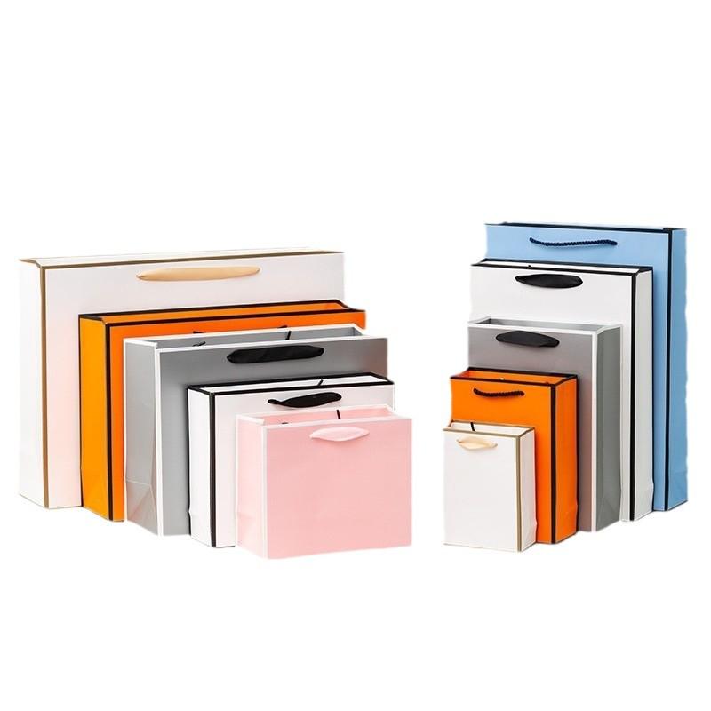 Shouheng Thickened Cowhide Gift Tote: White Card Paper Bag for Clothing & Souvenirs