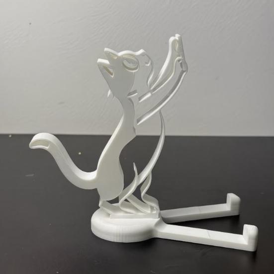 Přenosný mobilní stojánek 3D tištěný držák na telefon, Jednodílný tvarovaný stojánek, Odolný držák ve tvaru šplhající kočky, Stabilní podpora pro sledování videí
