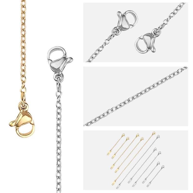 Gold-Plated Lobster Clasp O-Chain Extension for DIY Ancient-Style Jewelry