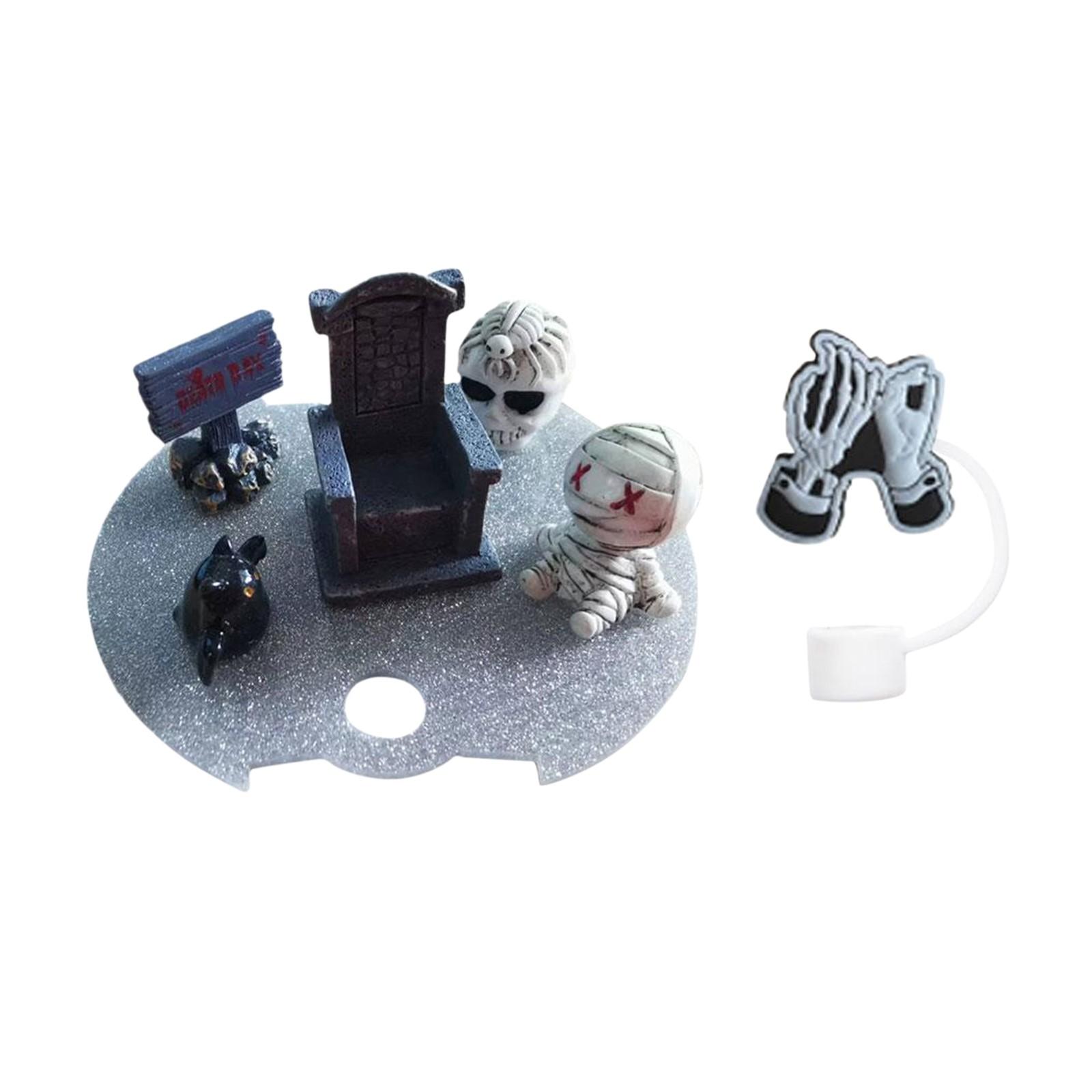 

Фиксированная табличка на крышке для чашки 40 унций Micro L с 10-миллиметровым силиконовым чехлом для соломинки, этикетка на крышке для крышки для чашки HalloweenDIY, подходит для 40 унций One Size