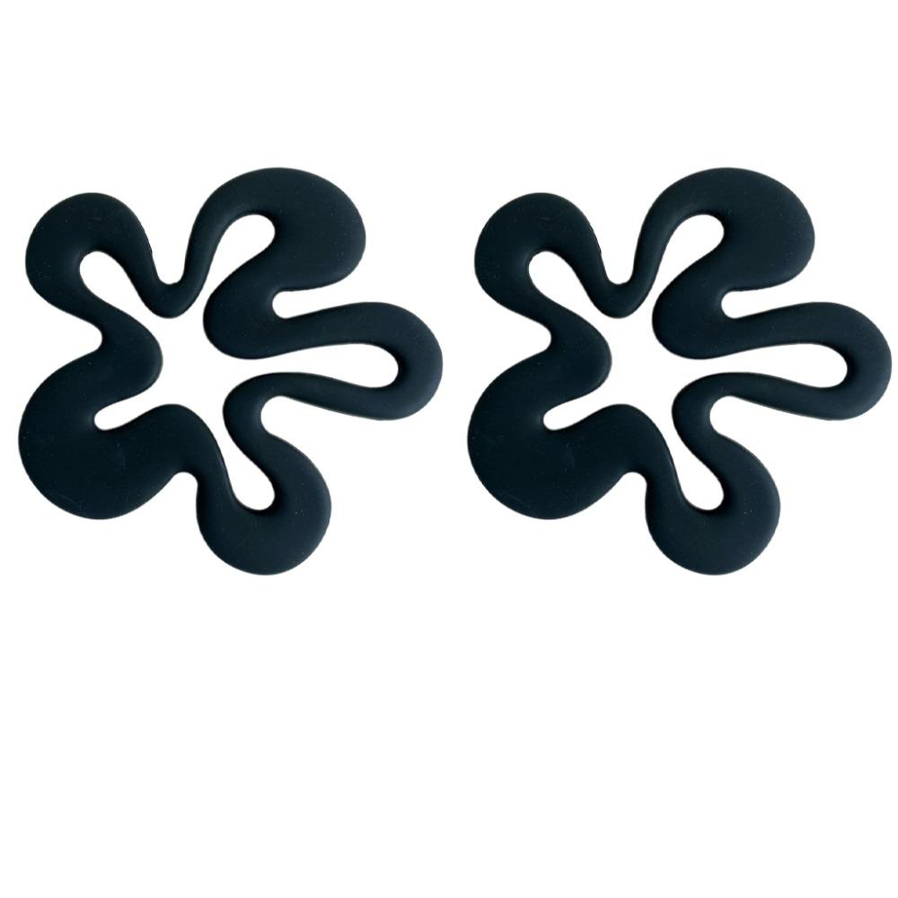 2Pcs Durable Flower-shaped Silicone Coaster Multipurpose Heat Resistant Coaster  Thanksgiving