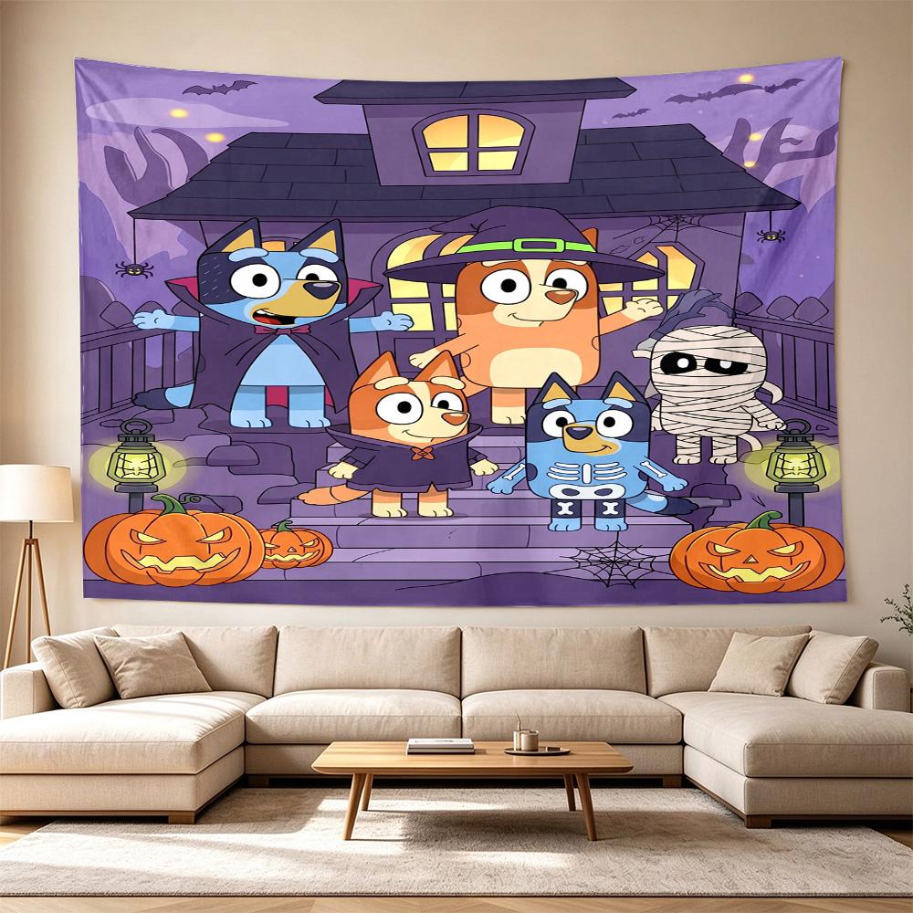 Diverse Dog Characters Large Decorative Tapestry, Great Holiday Gifts, Photo Backdrop for Bedroom Dorm Parties,Perfect Gift