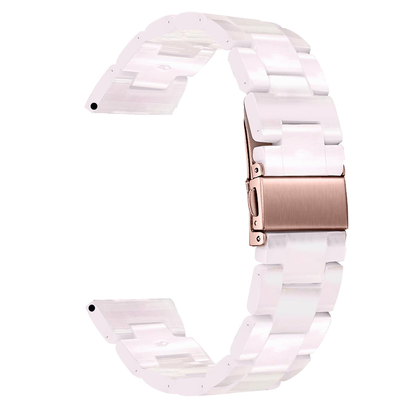 

For Garmin Vivoactive 4 Resin Watch Strap 22mm Waterproof Replacement Watch Band Light Pink