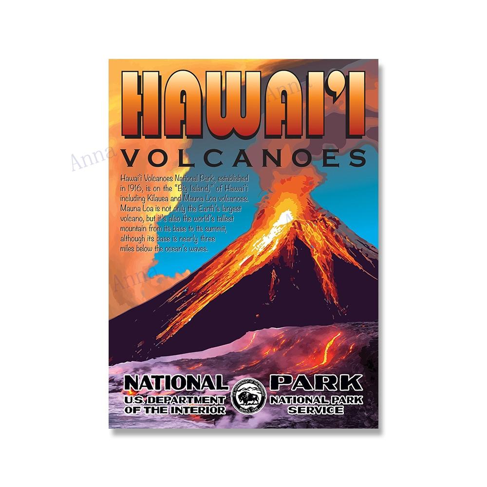 National Park Print Mountain Vintage Art Canvas Painting Travel Cities Posters Retro Landscape Wall Art Picture for Living Room