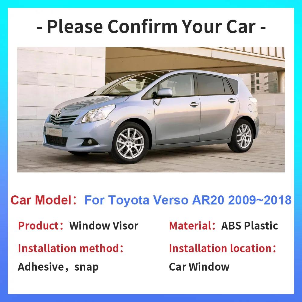Windows Visor for Toyota Verso AR20 2009~2018 Car Sun Rain Guards Deflector Awning Shelter Sides Vent Smoke Exterior Accessories