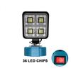 Wireless LED Work Light Portable Jobsite Light Spotlight Lamp Flood Light Flashlight Fit Makita 18v Battery (No Battery)