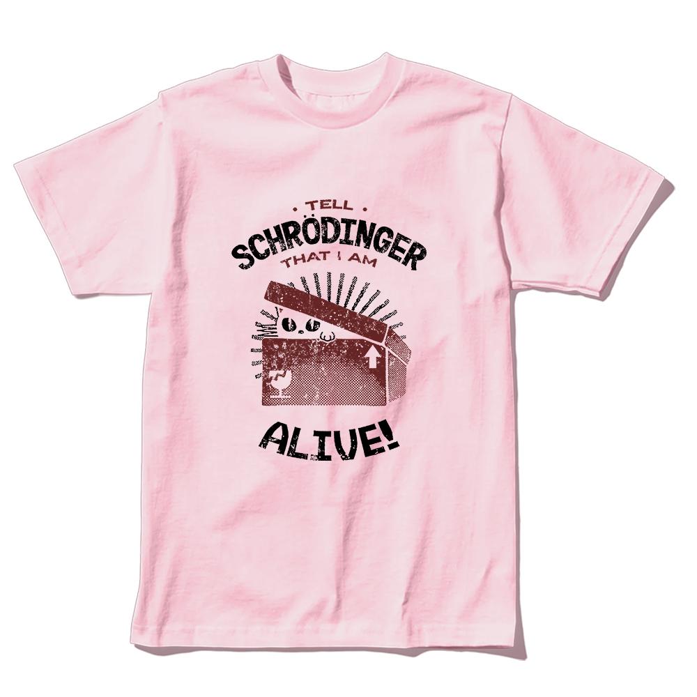 Coolmind U0159-T2 100% Cotton Shcrodinger'S Cat Print Men T Shirt Cool Exclusive Graphic Men Tshirt O-Neck  Unisex Tee Shirt