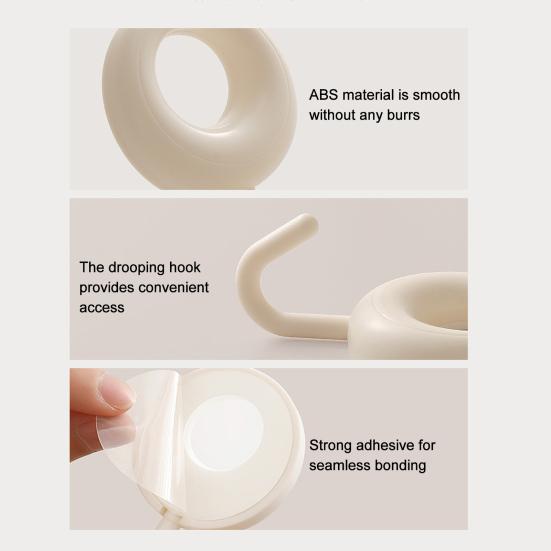 4 STuks Haken Zelfklevend Geen Boor Haken Sterke Kleefkracht Ophang Organizer voor Badkamer Keuken Handdoek Jas