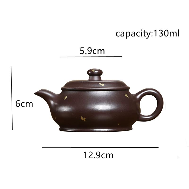 Chinese Yixing Purple Clay Teapot Handmade Tea Pot Beauty Tea Infuser Kettle Raw Ore Zisha Tea Set Household Teaware 130ml
