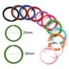 5/10Pcs Metal Colorful Keyring Keychain Split Ring 25/30mm Round Flat Line Key Ring for DIY Handmade Jewelry Making Accessories
