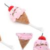 Food Shape Squeaky Pet Toy Dual Color Cat Play Toy Cute Design Ice Cream Toy  For Cat