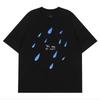 It Doesn't Matter If It Rains Hand-painted Raindrop Unique Design Short-sleeved T-shirt Is Suitable for Men and Women Summer