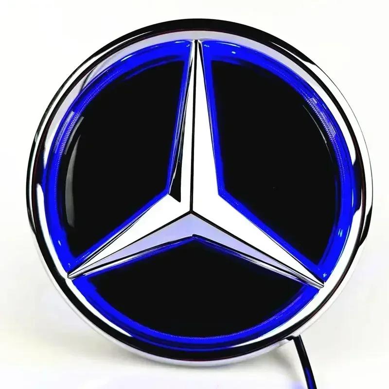 HOT Car Front Grill Logo Light LED Badge Sticker Luminous Decorative Light Mercedes Benz Amg A B C GLK GLE W205 W204 W213 W2531 SL1