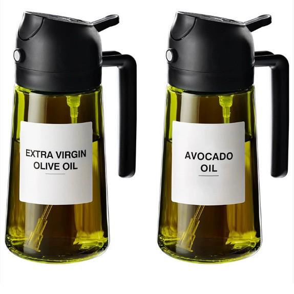 Leak-Proof Large Oil Spray Bottle for Air Fryers - Non-Drip, Light-Proof Design