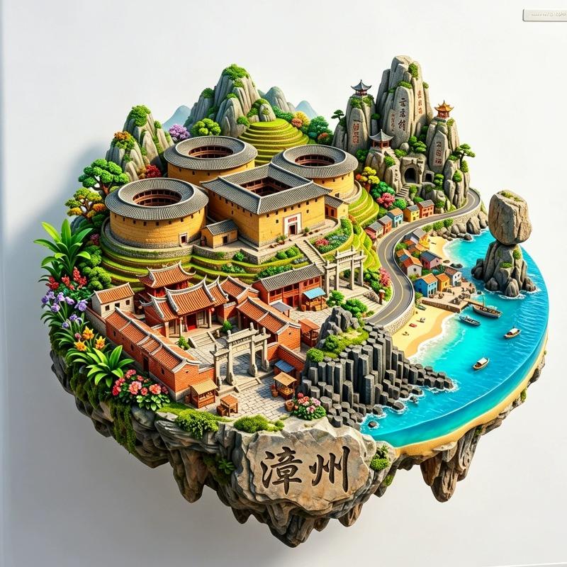Souvenirs de voyage en Chine Aimants de réfrigérateur du Xinjiang Matériau métallique Wulumuqi Wuxi Shanghai Shenzhen Anji Sanya Qingdao Autocollants de réfrigérateur