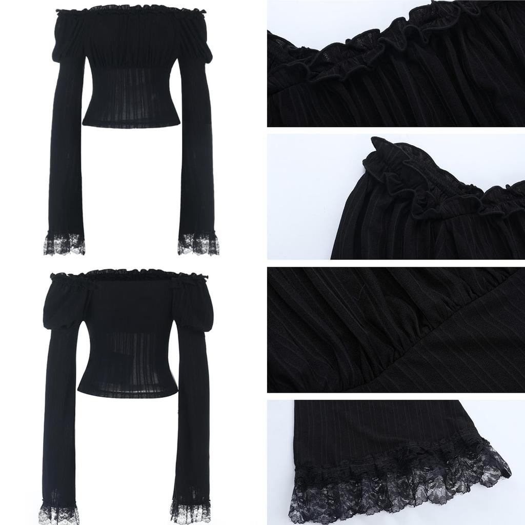 KLGIRL Gotisch Schwarz Lolita Mini Gotisch Lolita Halloween Harajuku Süß Süße Prinzessin Bühne Größe L Kleid, Cosplay, Kleid, Kostüm, Stil, Dunkel, Dunkel,